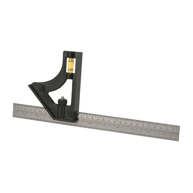 JOHNSON 12" METRIC STAINLESS STEEL COMBINATION SQUARE