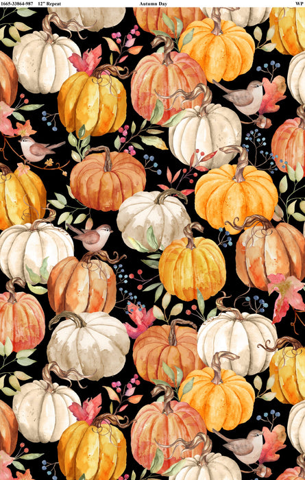 100% COTTON FABRIC - AUTUMN DAY