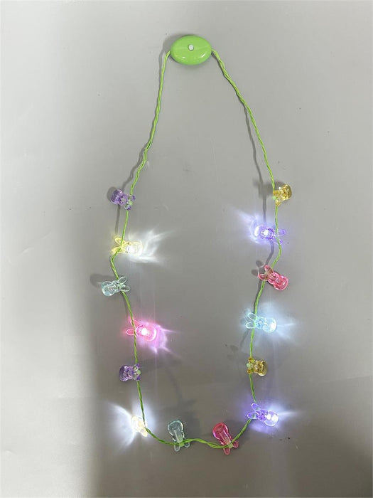 EASTER 8 LED BUNNY BLINKING NECKLACE 3 MODES