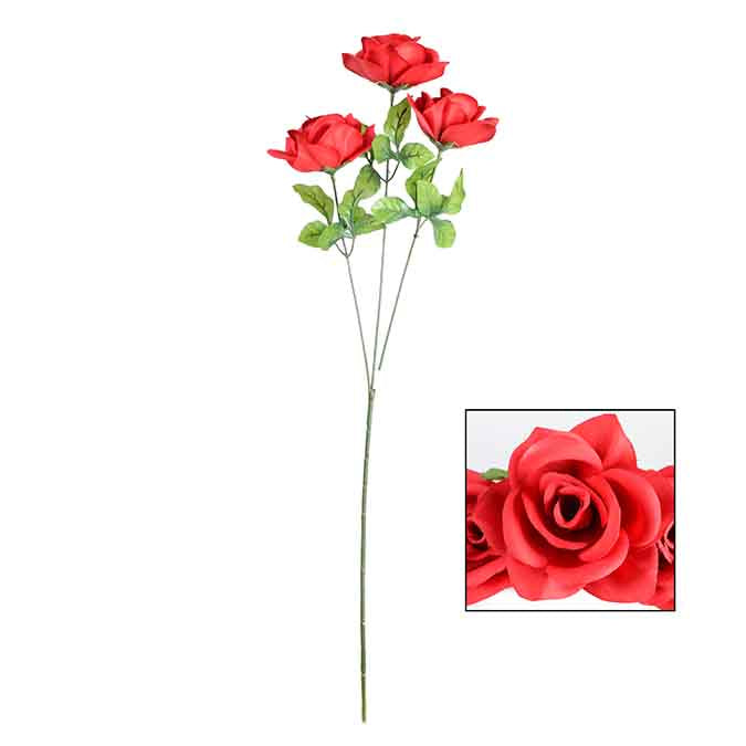 SATIN ROSE SPRAY -26" ASSORTED COLORS