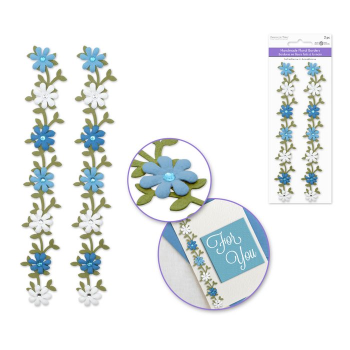 HANDMADE FLORAL BORDER 2PC