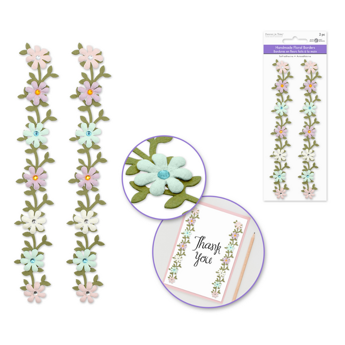 HANDMADE FLORAL BORDER 2PC