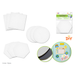Set of white magnetic boards with various shapes and a packaging display on a white background.