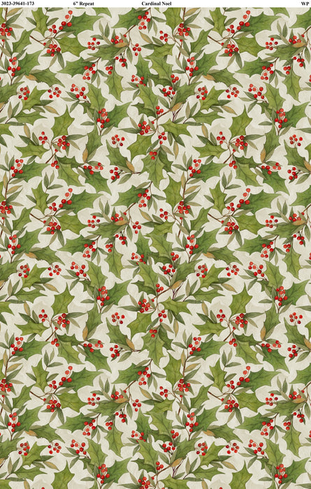 100% COTTON FABRIC - CARDINAL NOEL