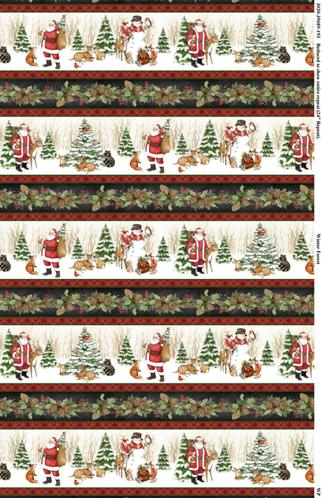 100% COTTON FABRIC - WINTER FOREST