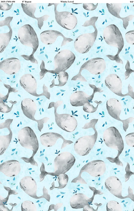 100% COTTON FABRIC - WHALEY LOVED