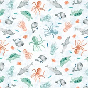 100% COTTON FABRIC - WHALEY LOVED