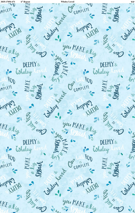 100% COTTON FABRIC - WHALEY LOVED