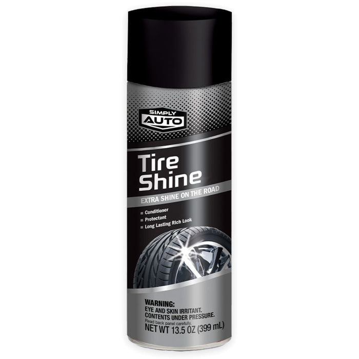 Can of Simply Auto Tire Shine on a white background