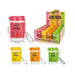 Sanitizing hand wipes with colorful containers and a box on a white background