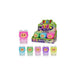 Set of colorful slimes with packaging on a white background