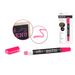 Pink Craft Decor chalk writer pen uncapped and in packaging; smooth pink lettering featured on chalkboard.