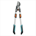 Gardena 650BT Comfort Telescopic Bypass Lopper with silver aluminum extendable handles, orange adjustment locks, and curved bypass blades, isolated on white background.
