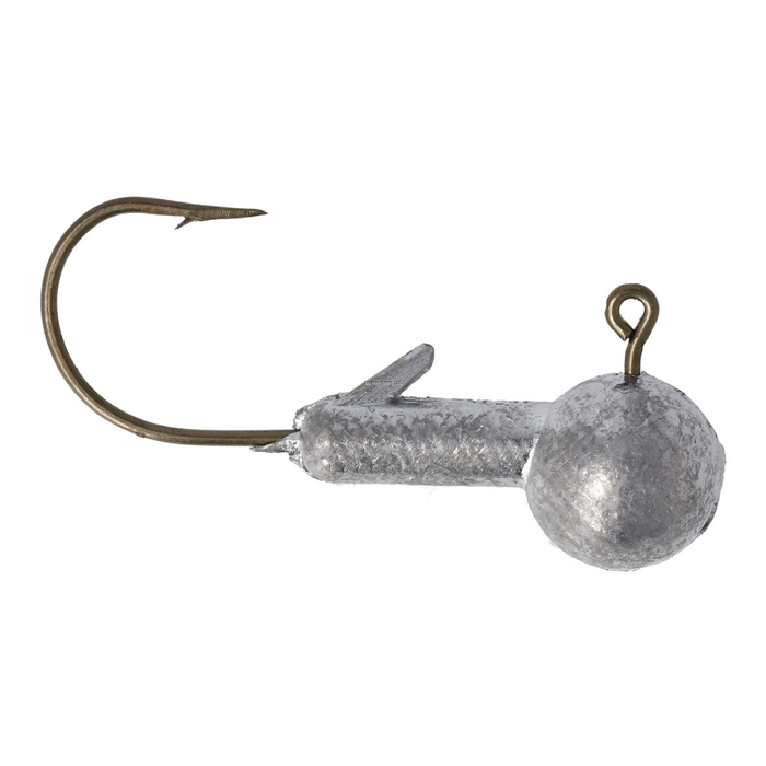 Fishing lure with a hook and lead weight on a white background