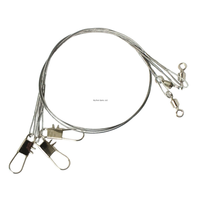 EAGLE CLAW 4" STEEL LEADER 20LB, 3PK