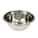 Stainless steel bowl on a white background