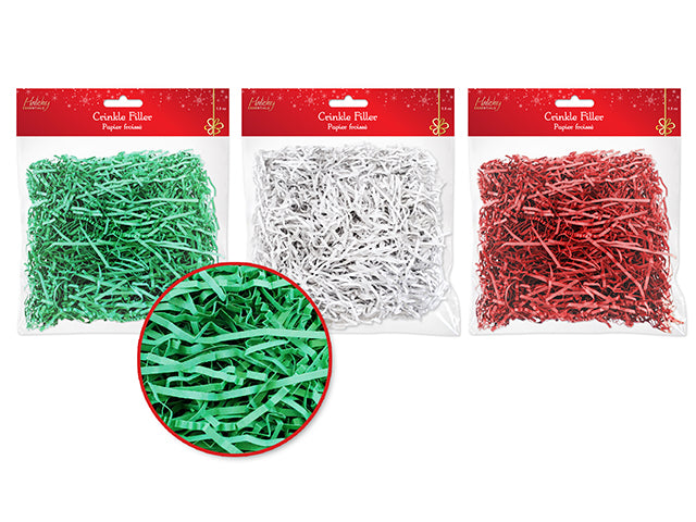 HOLIDAY DECOR: 2OZ CRINKLE FILLER ASST 3STYLES