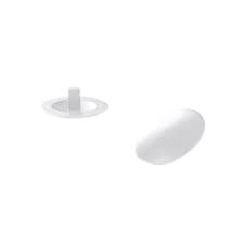 PUSH CAP, PLASTIC, WHITE #6
