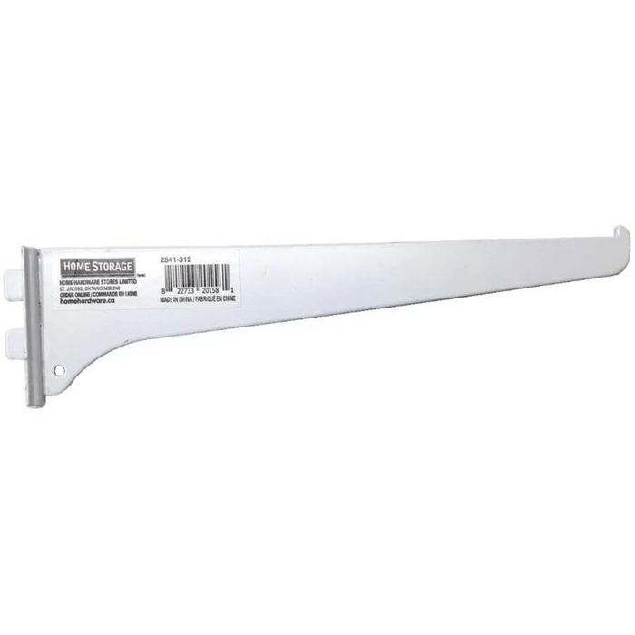 White shelf bracket with 'Home Storage' label on a white background