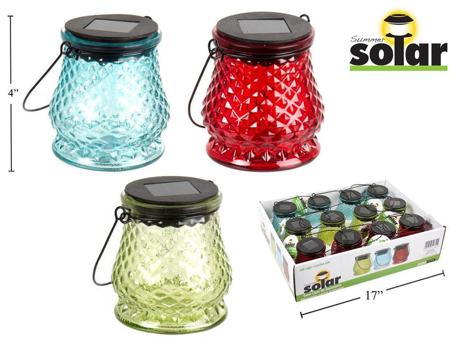 SOLAR GLASS LED LANTERN