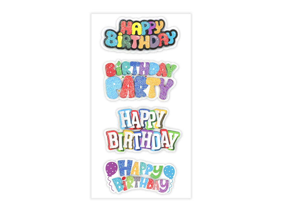 HANDMADE STICKER - 3D GLITTER CARDSTOCK ELEMENTS