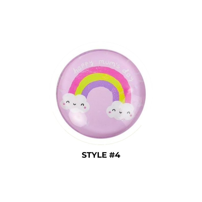 SUNSHINE & RAINBOWS ROUND GLASS MAGNET 1.5"