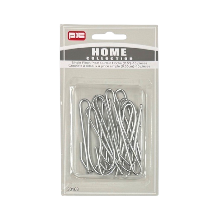 CURTAIN SLIP-IN HOOKS 1 FOOT- 10PC