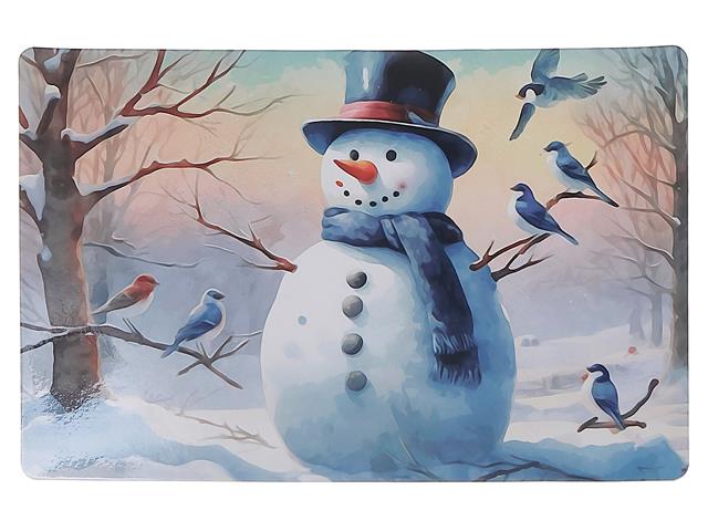 PLASTIC SNOWMAN PLACEMAT