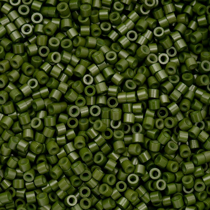 Close-up of green beads stacked together