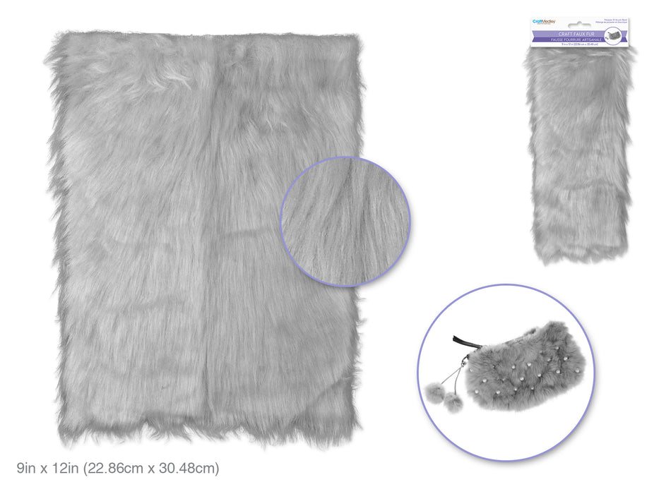 FAUX FUR SHEET 9 X 12 LONG HAIR