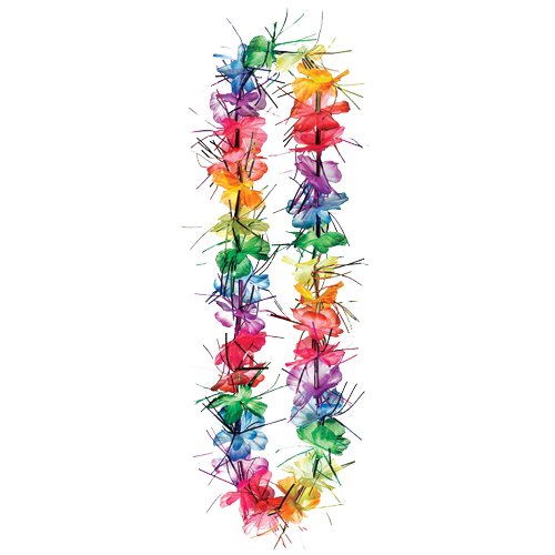 RAINBOW TINSEL LEI