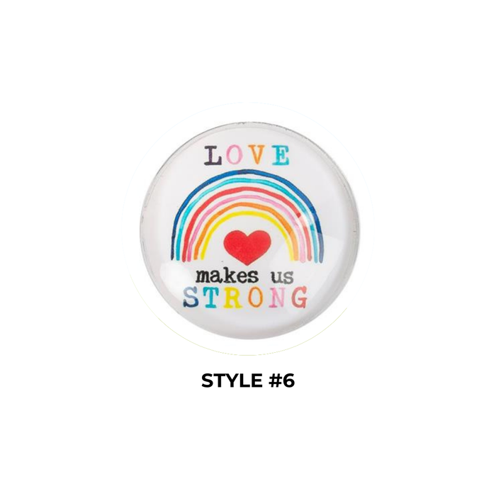 SUNSHINE & RAINBOWS ROUND GLASS MAGNET 1.5"