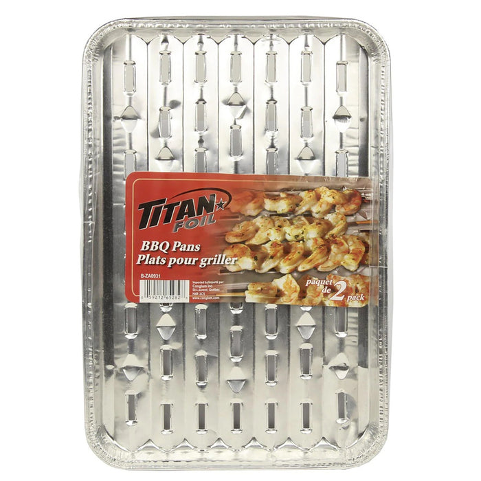 TITAN ALUMINUM BBQ PANS 2 PCS