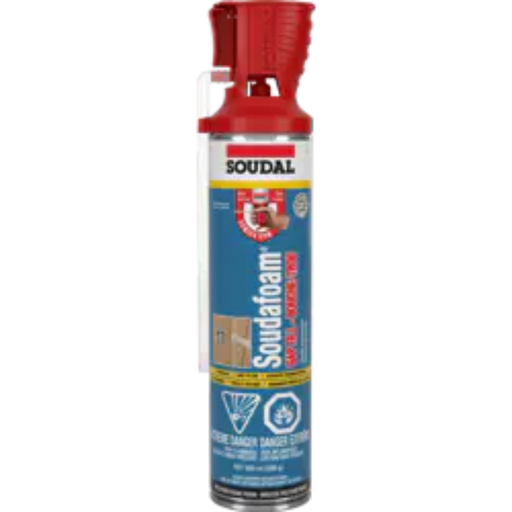 Soudal dam stopper spray can on a white background