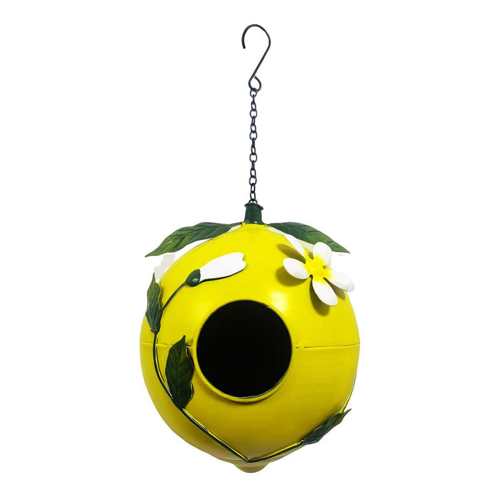 METAL LEMON SHAPE BIRD HOUSE