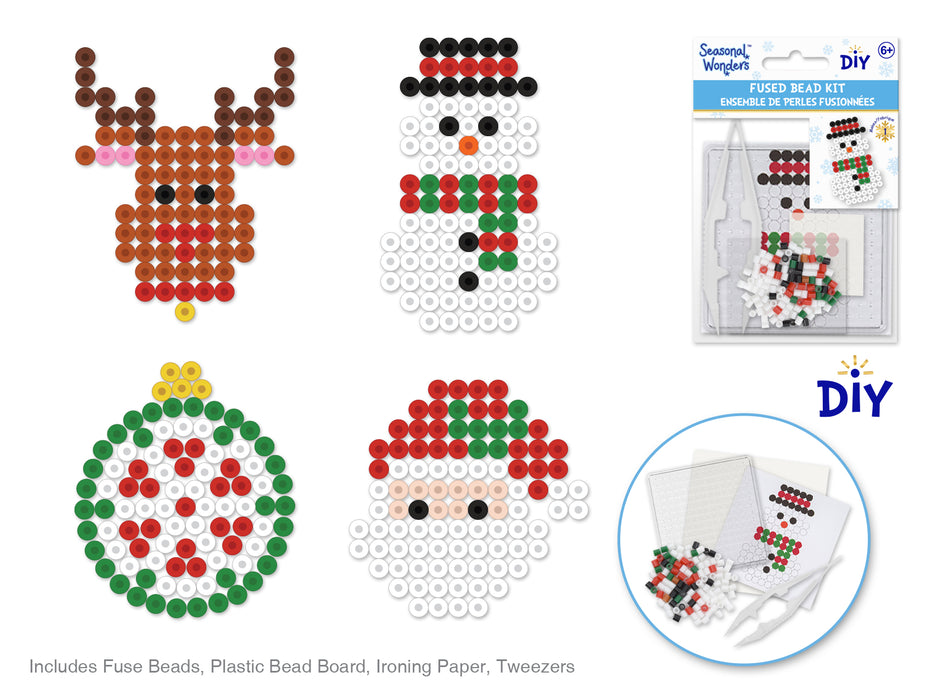 HOLIDAY ICONS DIY IRON-ON FUSED BEAD KIT