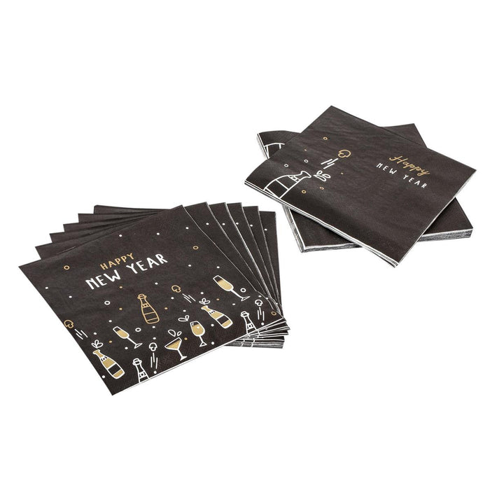 NEW YEARS LUNCHEON NAPKINS 16CT