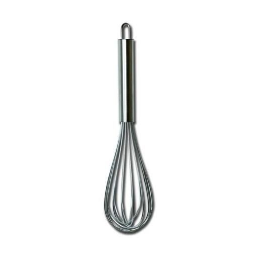 Metal whisk on a white background