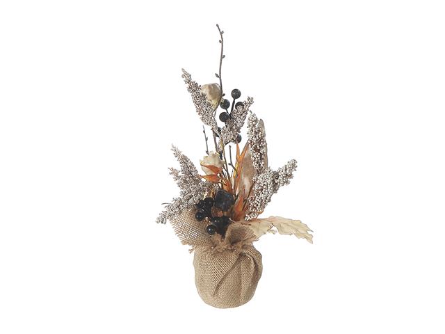 AUTUMN BURLAP POT