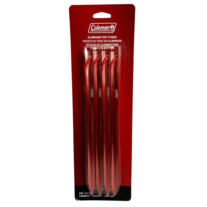 COLEMAN 9" ALUMINUM TENT STAKES