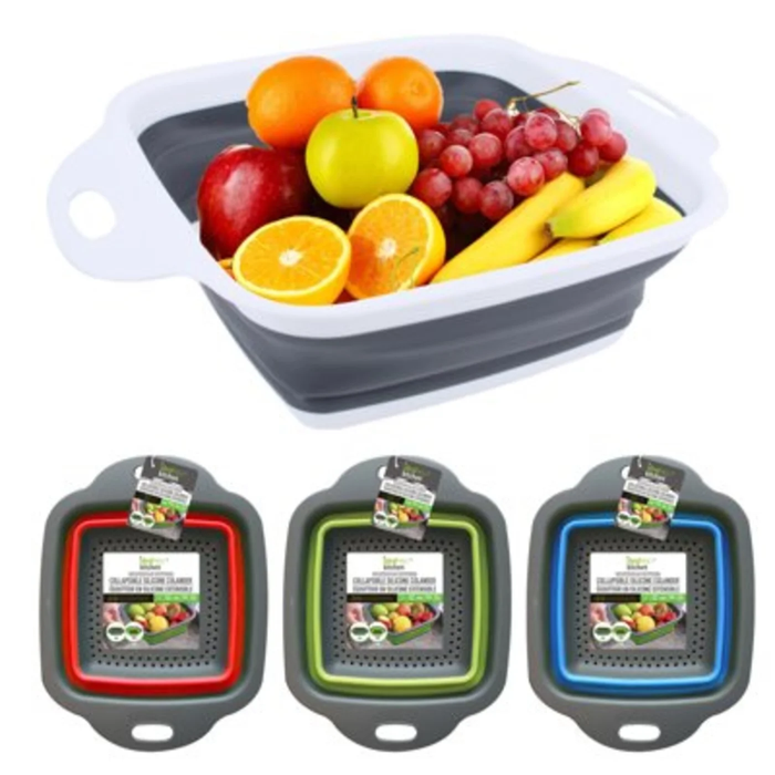 COLLASPIBLE SILICONE STRAINER SQUARE
