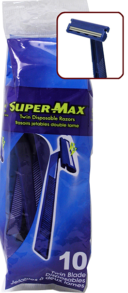 SUPER MAX - DISPOSABLE RAZORS WITH BLADE, 10 PCS — North Cobalt Flea Market