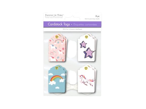 CARDSTOCK TRENDY TAGS WITH FOIL