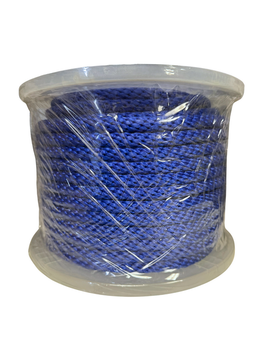 1/2IN X 150' POLYPROPYLENE - SOLID BRAID ROPE - BLUE