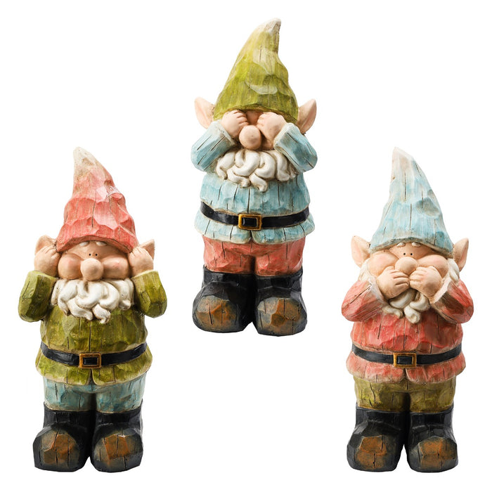 GARDEN GNOME DON'T SEE, SPEAK OR HEAR ASST.