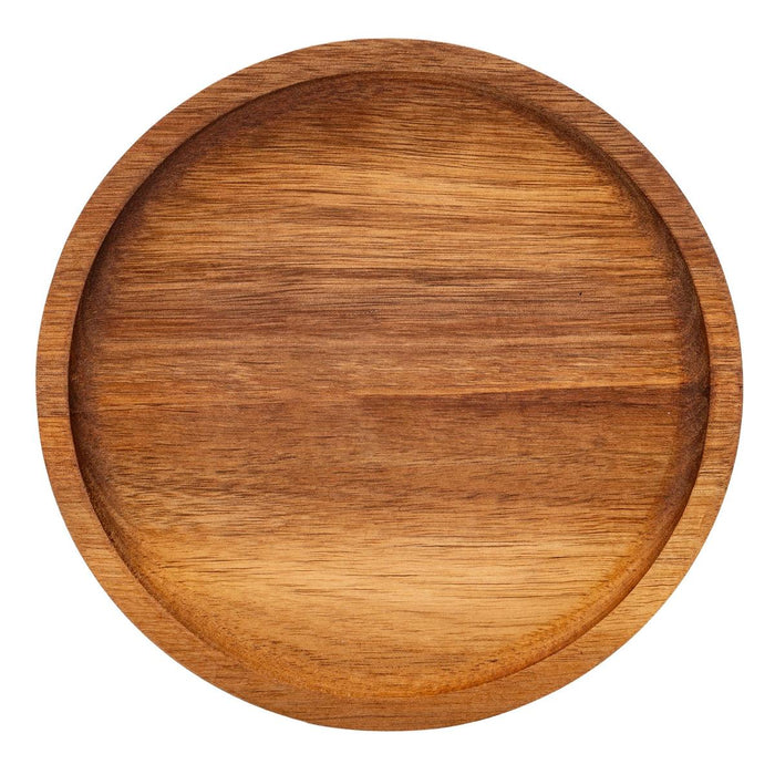 GOURMET ACACIA WOOD SERVING TRAY  19.5CM DIA.X2CM