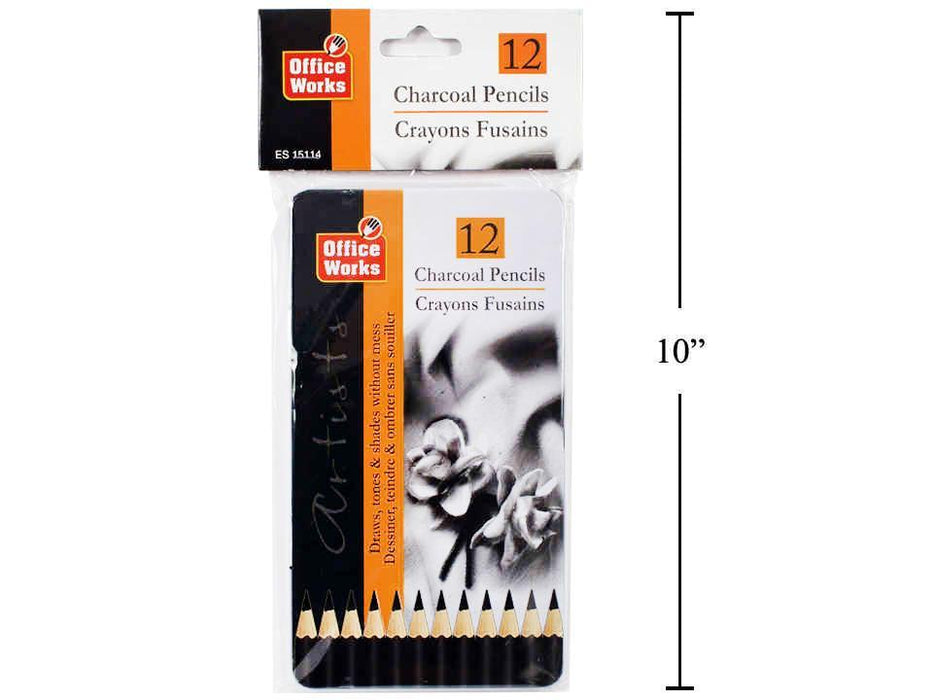 CHARCOAL PENCILS 12PCS