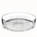 Clear glass bowl on a white background
