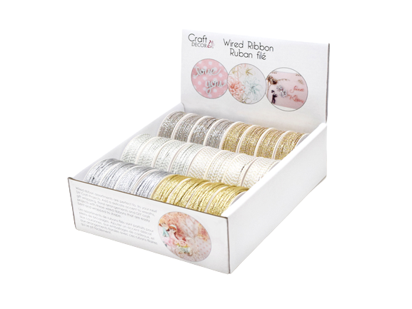 METALLIQUE RIBBONS AND TRIMS 3YD X 2MM WIRE RIBBON - PER ROLL