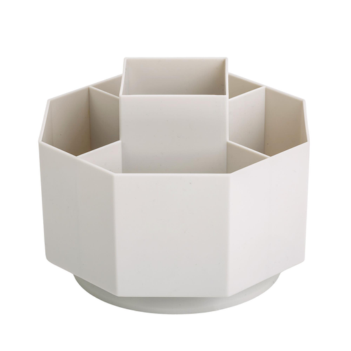 Geometric white organizer on a white background